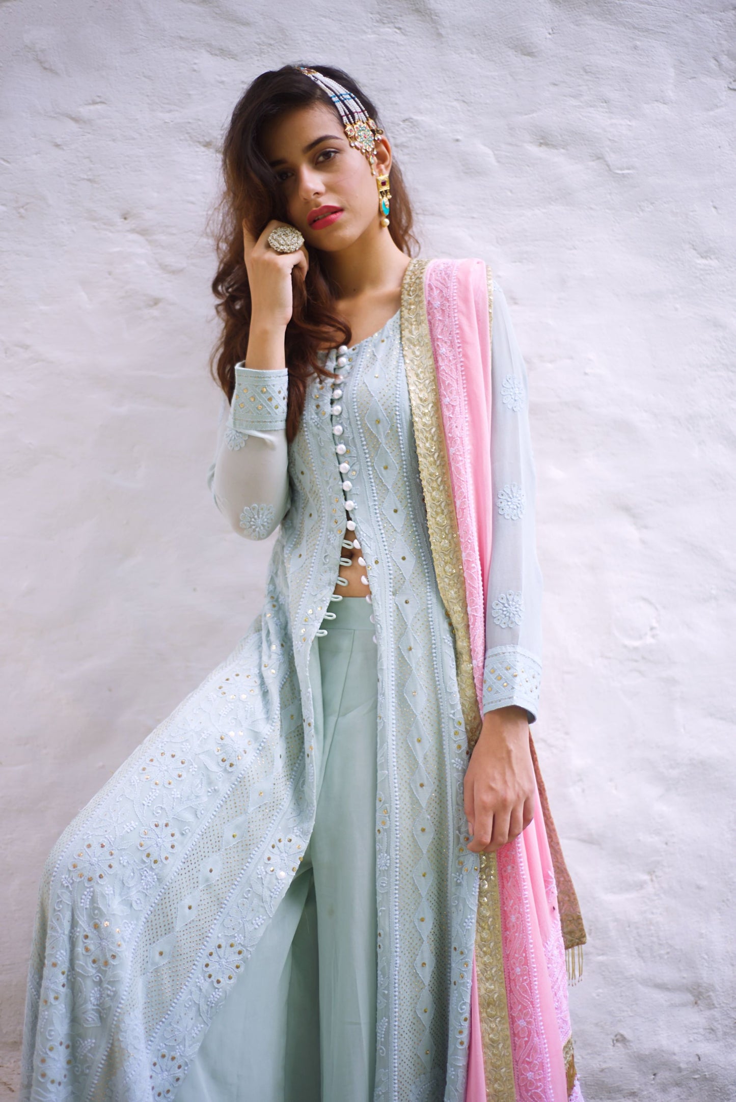 Afsaneh Anarkali Sharara Set